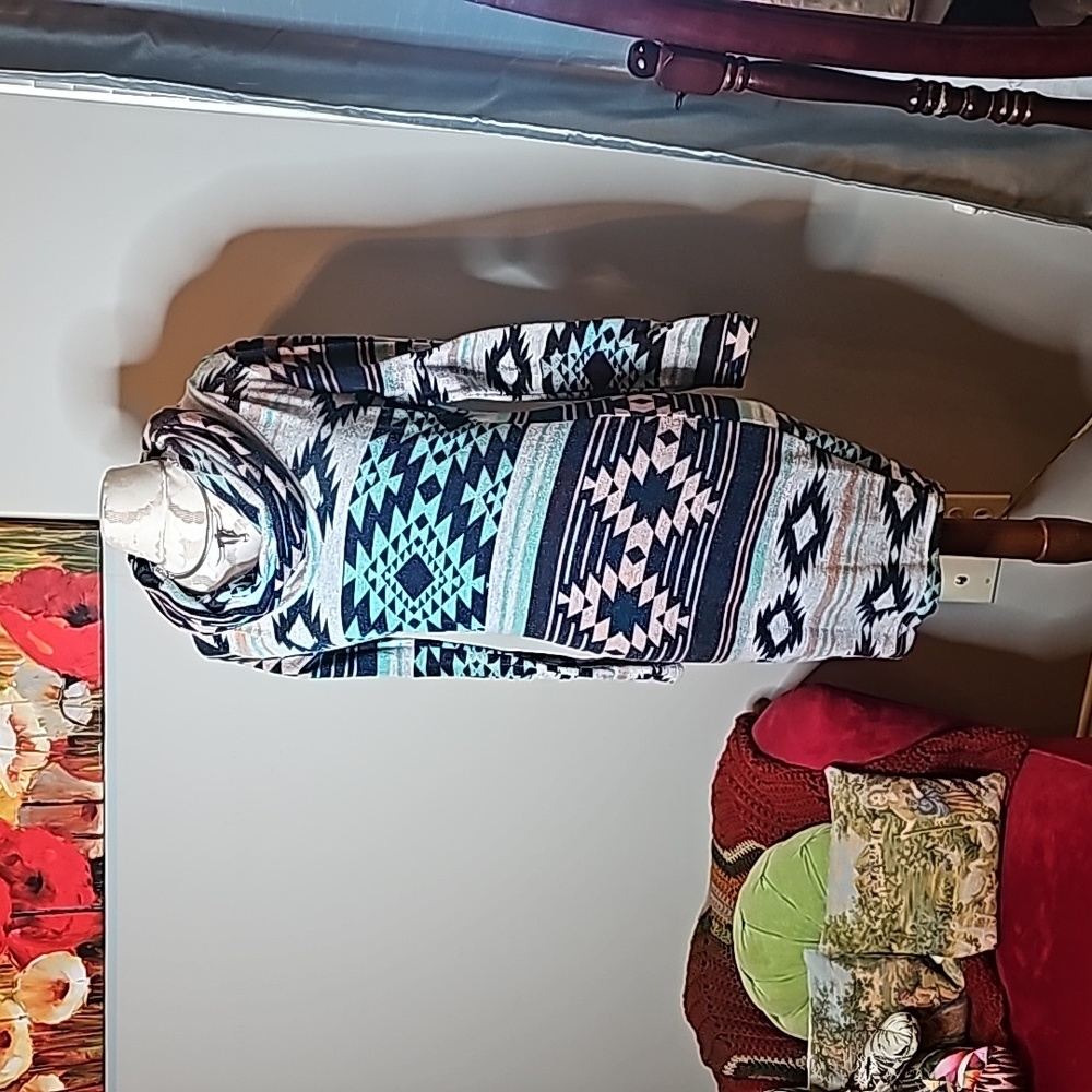 Rue 21 Aztec Tribal Cowl Sweater Dress